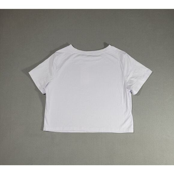 Aoang Womens Summer Crop Top Short Sleeve Round Neck T-Shirt Loose Fit Small - Picture 7 of 7